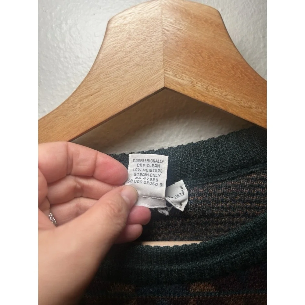 Vintage 1980s‎ Tricots St. Raphael For Bloomingdale's Wool Geometric Sweater